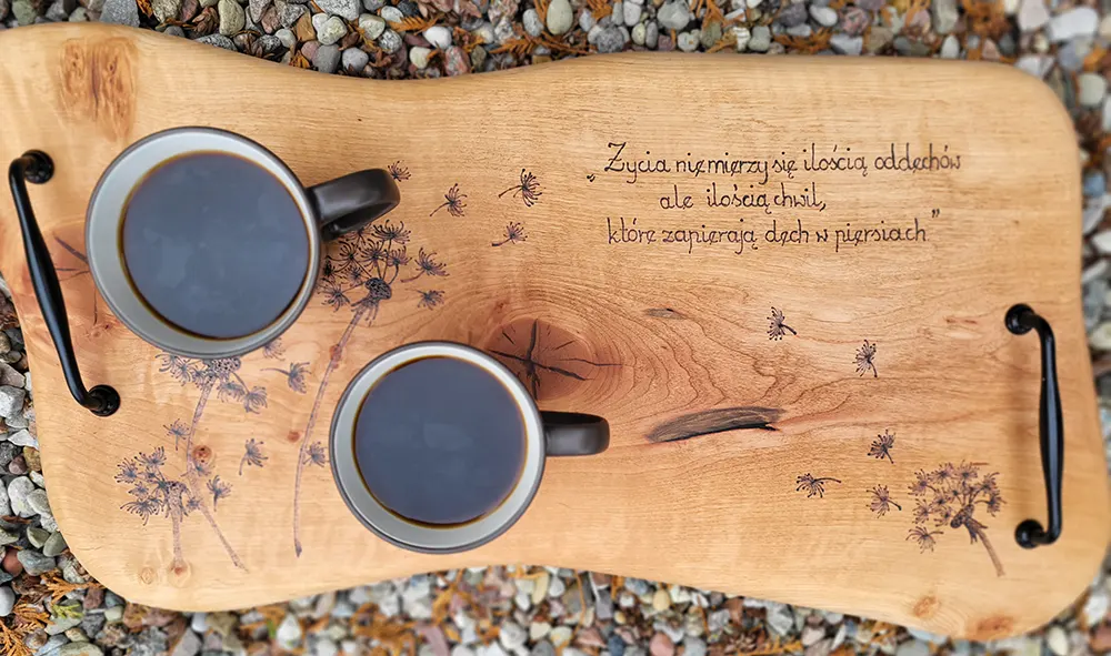 Deska/taca z uchwytami