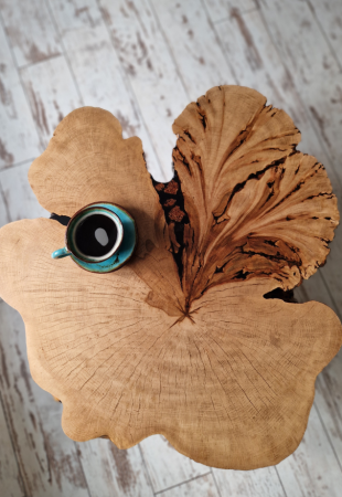 stolik drewniany, stolik z drewna, stolik kawowy, coffee table, woodart, plaster drewna, stolik z plastra drewna, stolik do salonu, mały stolik, stolik loftowy, wystrój wnętrz, stolik okrągły, naturalne drewno